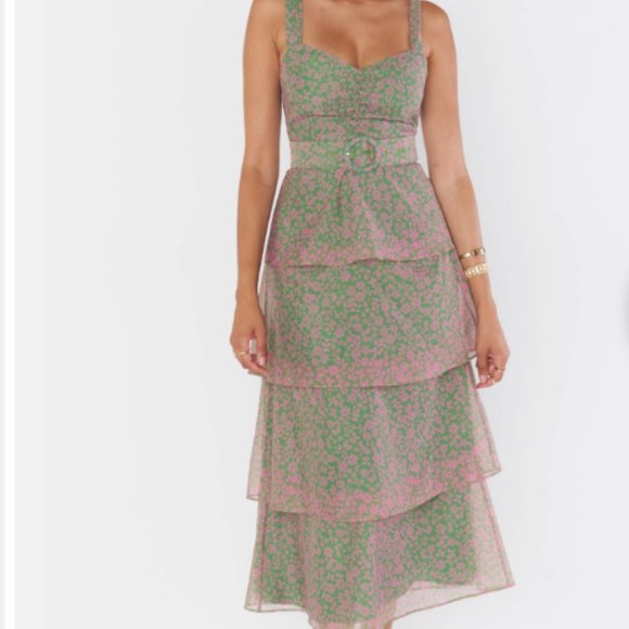 Show Me Your MuMu Cosmopolitan Midi - Watermelon Floral - XL - Picture 2 of 6